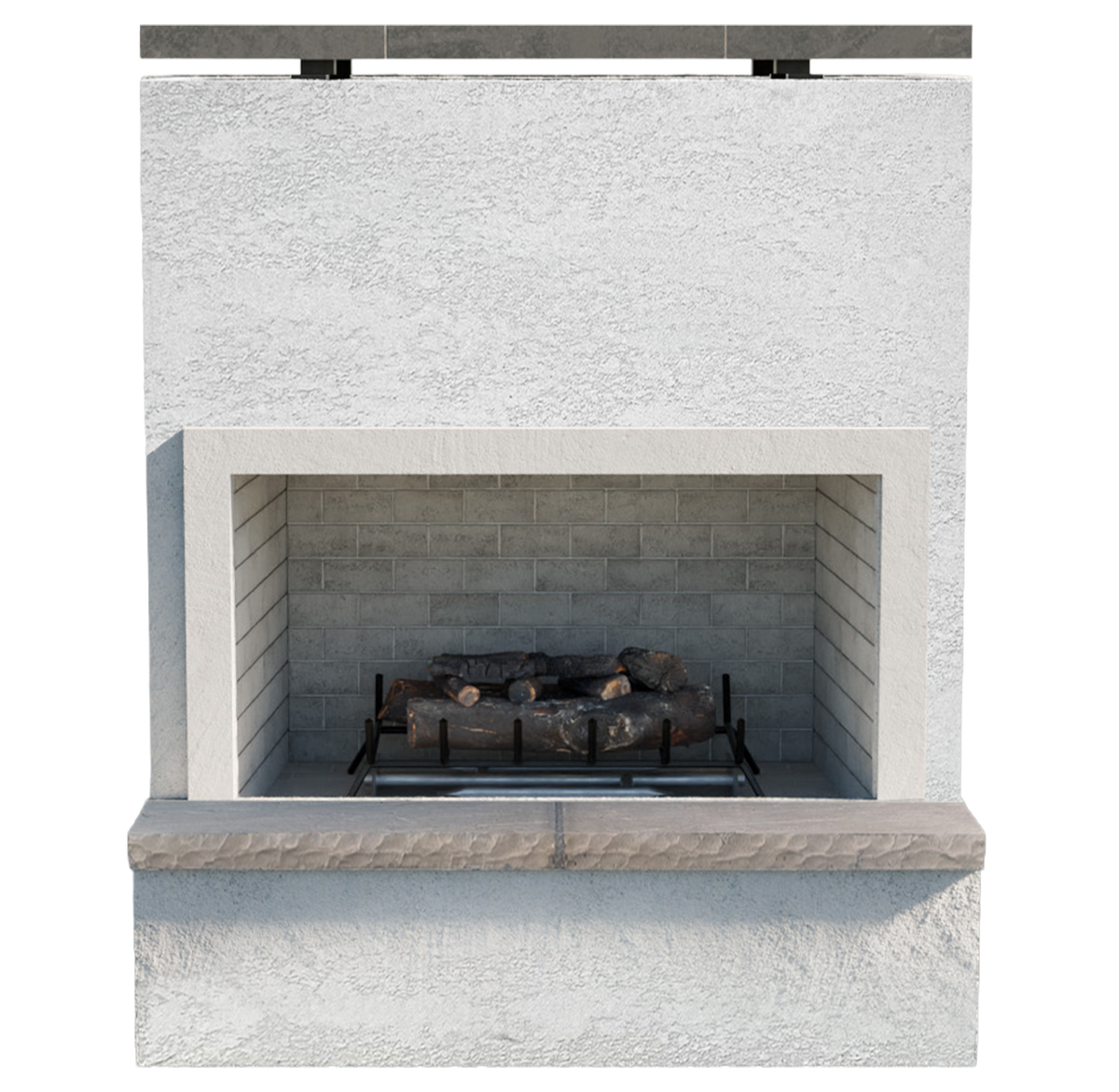 CalFlame- Monterey- Outdoor Fireplace with Bottom Mantel