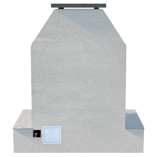 CalFlame-Key West- Outdoor Fireplace with Bottom Mantel