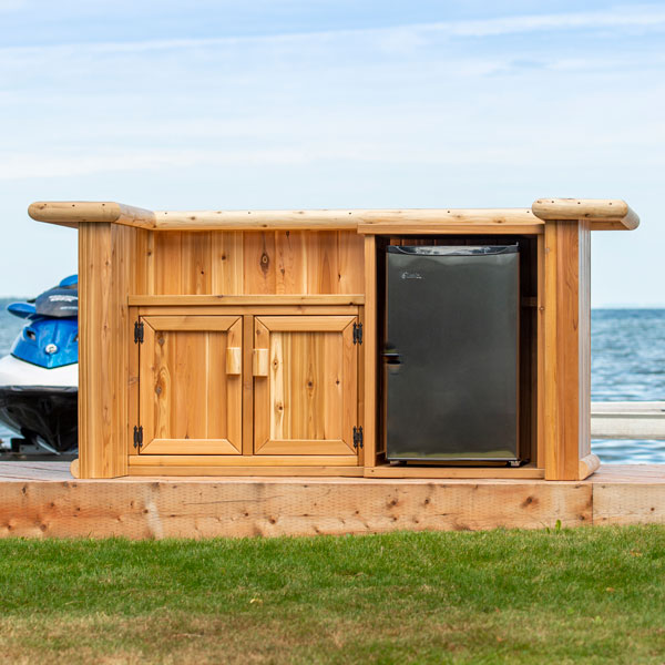 Leisurecraft Tropical Paradise Log Tiki Bar Set
