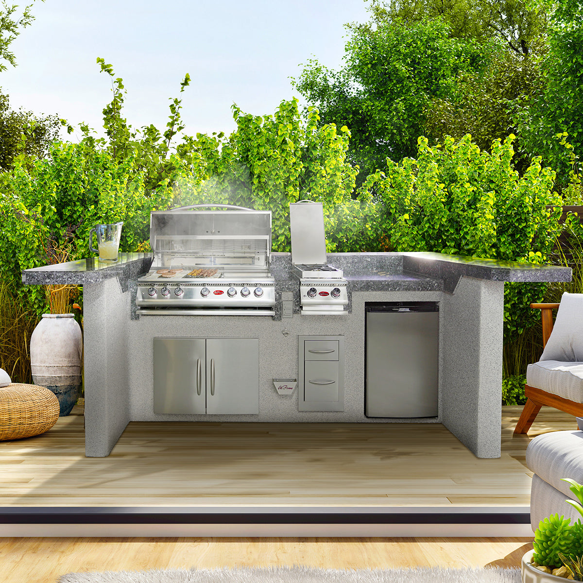 CalFlame -La Jolla Q PV7000-Outdoor Kitchen Island