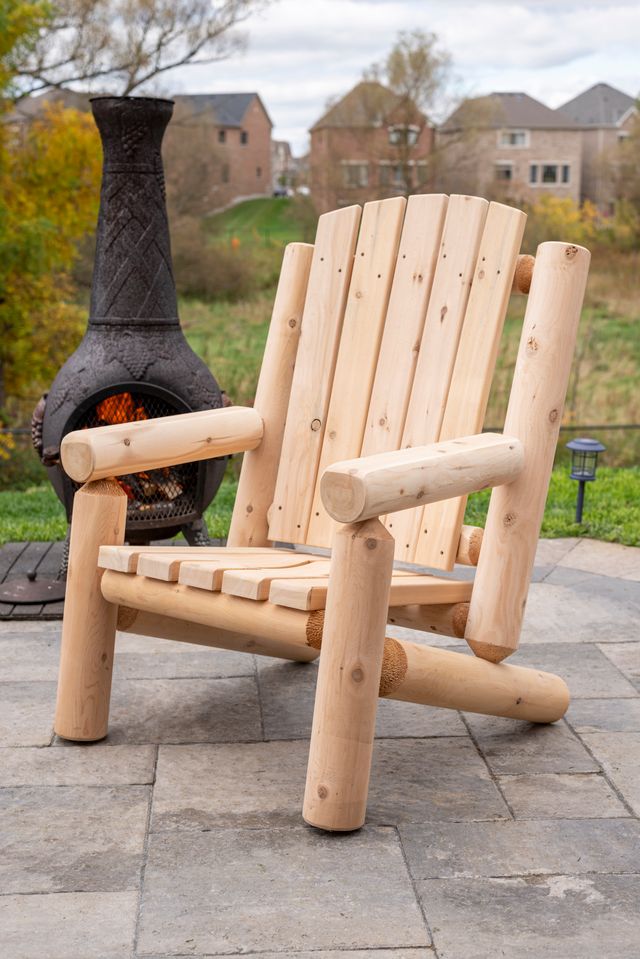 Leisurecraft 36" Square Log Coffee Table Set