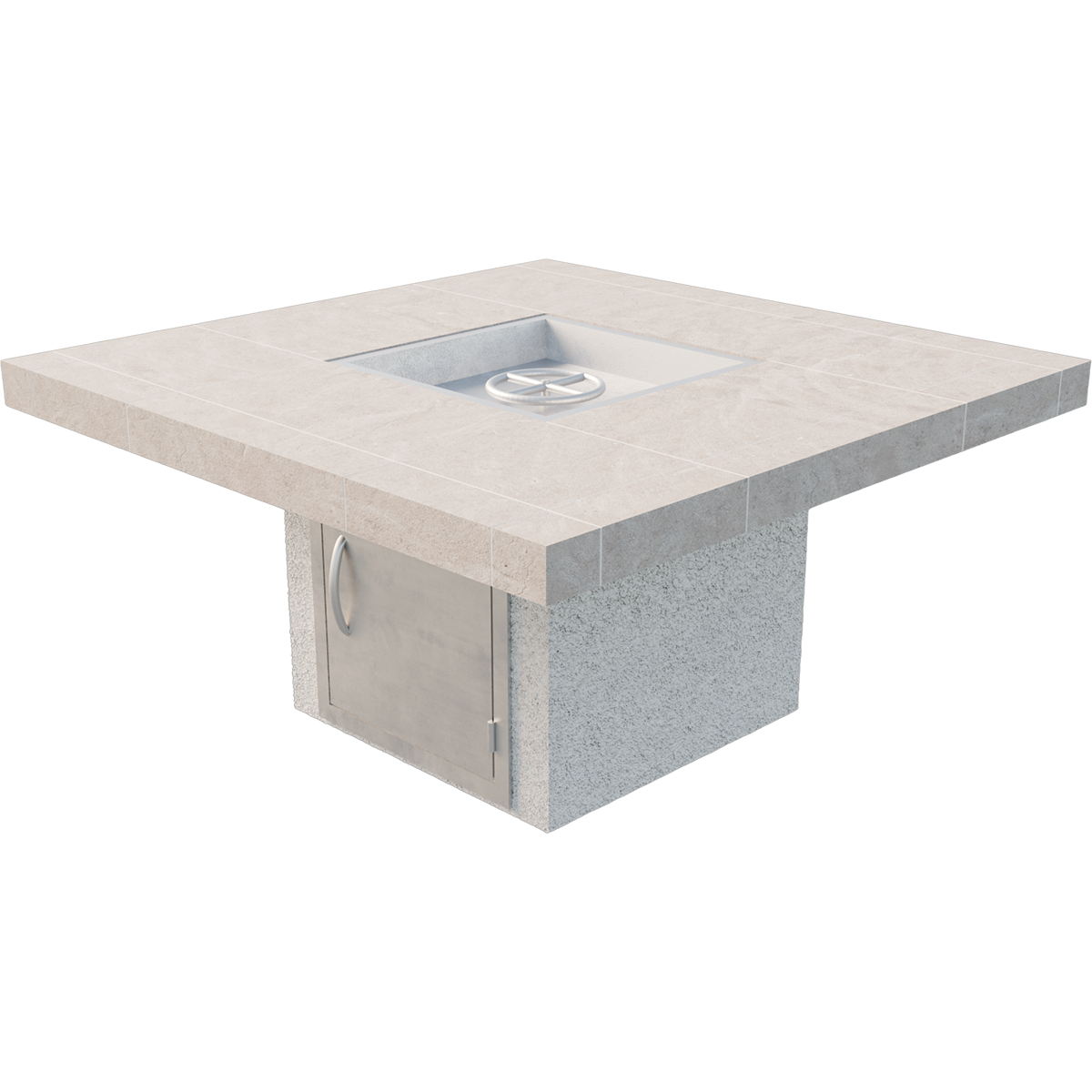 CalFlame - Sedona - 48" Square Gas Fire Pit
