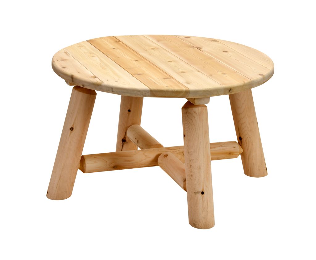 Leisurecraft Log 36" Round Coffee Table Set